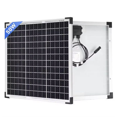 ভালো দাম 50W PERC উচ্চ-কার্যকারিতা সিলভার পাওয়ার একক সৌর প্যানেল ব্যাটারি সেল পিভি মডিউল চার্জিং কিট ক্যাম্প আরভি সৌর কারভেনের জন্য অনলাইন