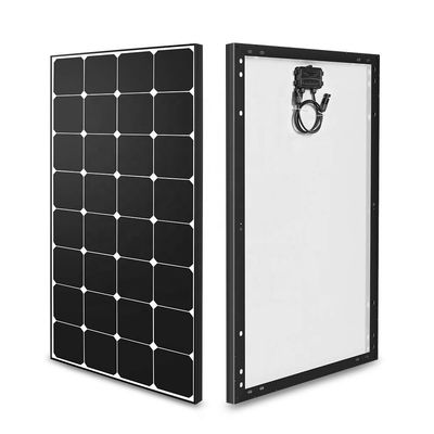 ভালো দাম 100W 12V একক শক্ত সৌর প্যানেল অফ গ্রিড পিভি পাওয়ার ক্যাম্পিং জন্য আরভি সামুদ্রিক মোটরহোম অনলাইন