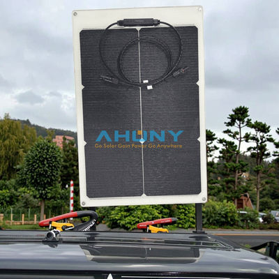 ভালো দাম 50W 22V ETFE কালো নমনীয় সোলার প্যানেল, ETFE কালো পাতলা, স্লিম আধা-নমনীয় PERC মনো উচ্চ দক্ষতা সম্পন্ন সোলার সেল 12 ভোল্ট ব্যাটারি চার্জ করার জন্য মেরিন আরভি ক্যাম্পার নৌকা তাঁবু অনলাইন