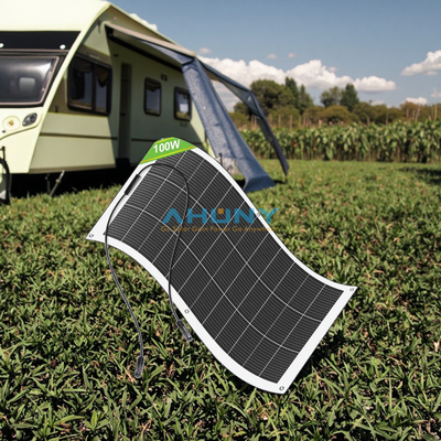 ভালো দাম 100W নমনীয় সোলার প্যানেল মনোক্রিস্টালাইন PERC IP65 জংশন বক্স অনলাইন
